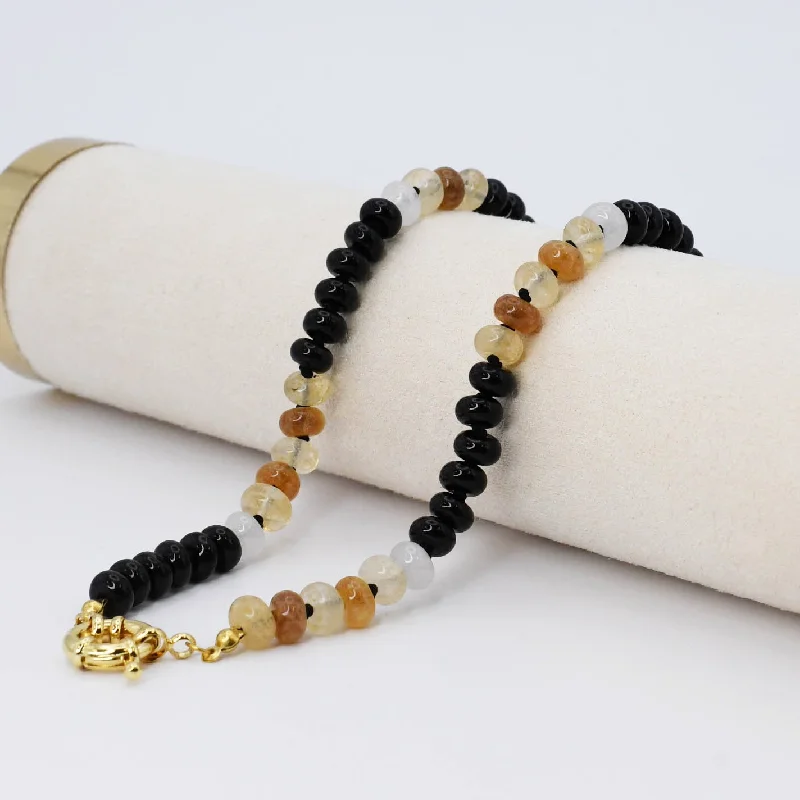 Exclusive Offers for Our Valued Customers Bold Statement Necklace Brooke Black and Brown Gemstone N28 Exclusive Offers for Our Valued Customers Bold Statement Necklace Brooke Black and Brown Gemstone N28