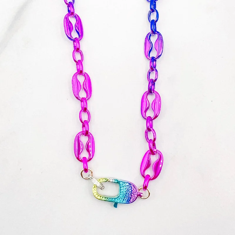New Arrivals Luxury Necklace Dazzling Ombré Clip Necklace M15
