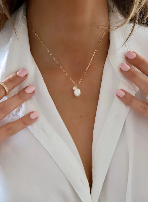 Flash Sale, Grab the Deals Fast Layered Necklace DOUBLE PEARL DROP NECKLACE