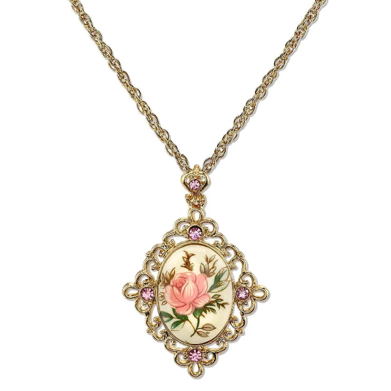Clearance Sale, Steal Great Bargains Handmade Bracelet 1928 Jewelry Ivory Color Floral Decal Crystal Accent Pendant Necklace 16" + 3" Extender Clearance Sale, Steal Great Bargains Handmade Bracelet 1928 Jewelry Ivory Color Floral Decal Crystal Accent Pendant Necklace 16" + 3" Extender