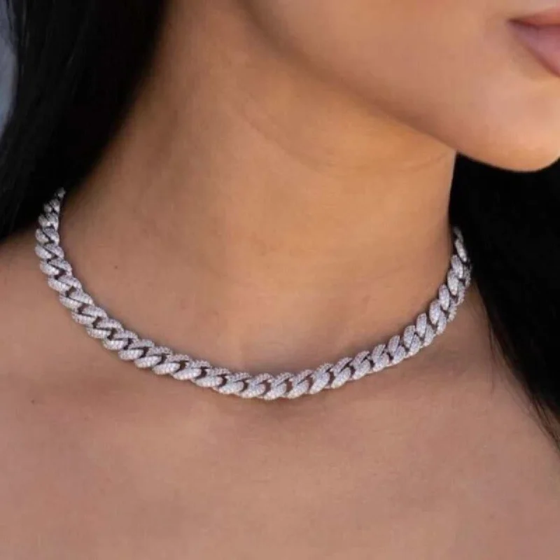 New Arrivals on Discount Black Diamond Ring Diamond Cuban Necklace in White Gold - 8.5mm New Arrivals on Discount Black Diamond Ring Diamond Cuban Necklace in White Gold - 8.5mm