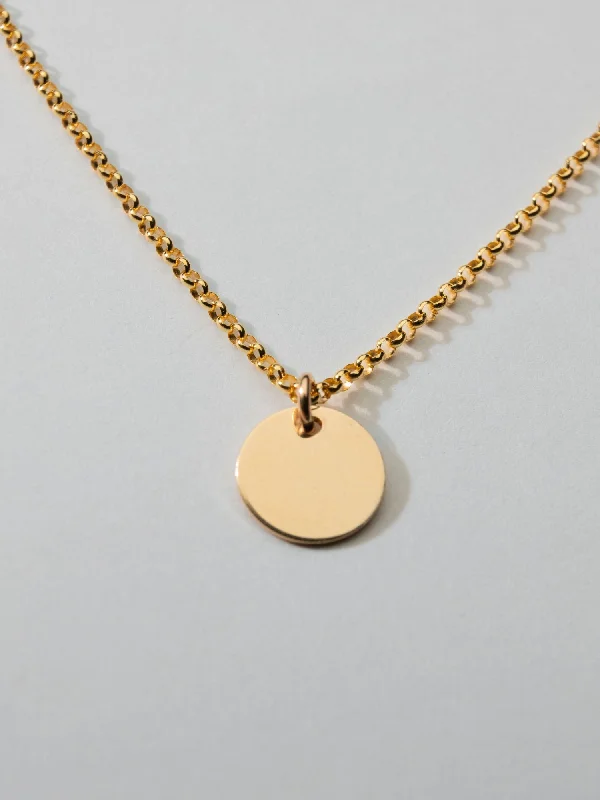 Flash Sale, Grab the Deals Fast Classic Gold Ring Initial Mini Disc Necklace