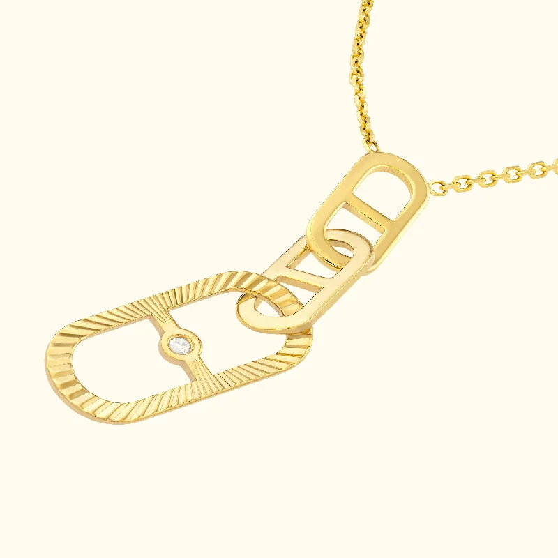 Big Savings, Big Smiles Bold Statement Necklace Interlocking Diamond Radiant Link Necklace Big Savings, Big Smiles Bold Statement Necklace Interlocking Diamond Radiant Link Necklace