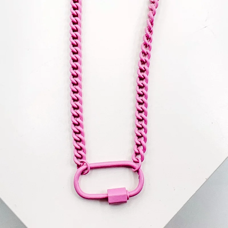 Limited - Edition Collections Now on Sale Classic Pendant Light Pink Enamel Clip Necklace L4 Limited - Edition Collections Now on Sale Classic Pendant Light Pink Enamel Clip Necklace L4