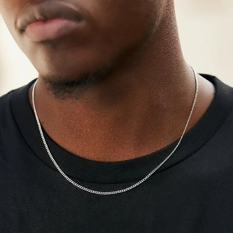 Limited Time, Unlimited Deals Statement Necklace Micro Cuban in White Gold - 2mm