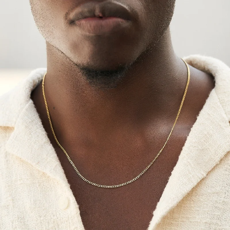 Don't Miss Your Chance Personalized Jewelry Micro Cuban in Yellow Gold - 2mm
