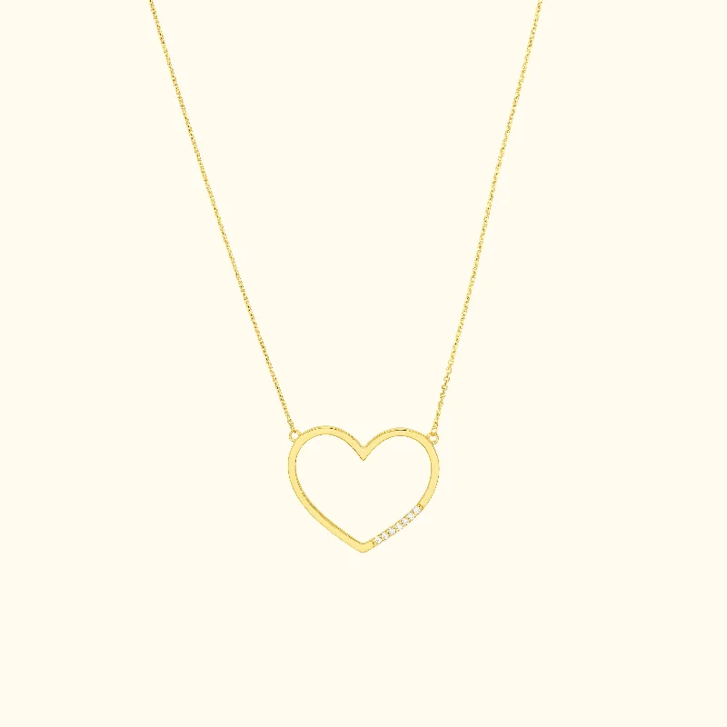 Unbeatable Savings Await Marquise Ring Open Heart Diamond Row Necklace