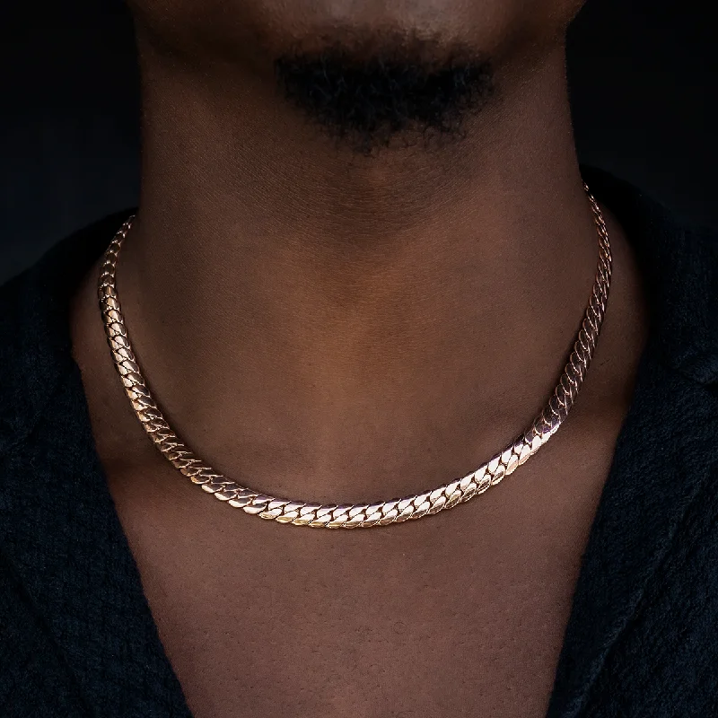 New Arrivals Locket Necklace South Beach Cuban™ Chain in Rose Gold- 8mm