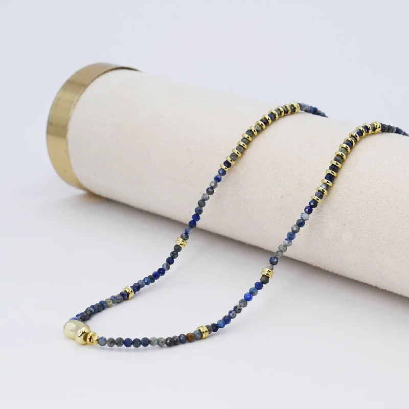 Black Friday - Style Deals All Week Long Custom Necklace Stormy Blue Sky Gemstone N4 Black Friday - Style Deals All Week Long Custom Necklace Stormy Blue Sky Gemstone N4