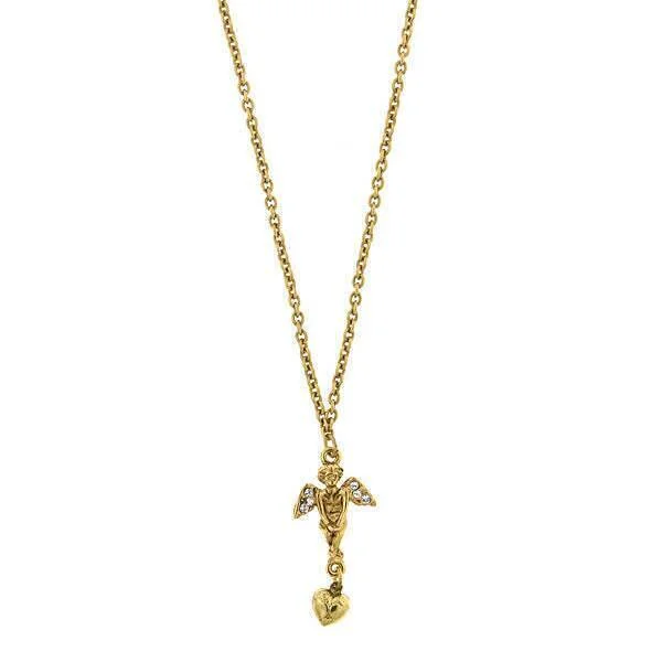 Exclusive Offers for Our Valued Customers White Gold Necklace Symbols Of Faith Crystal Angel Heart Pendant Necklace 16" + 3" Extender Exclusive Offers for Our Valued Customers White Gold Necklace Symbols Of Faith Crystal Angel Heart Pendant Necklace 16" + 3" Extender