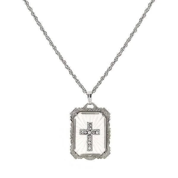 Limited - Edition Collections Now on Sale Tennis Bracelet Symbols Of Faith Frosted Stone With Crystal Cross Large Pendant Necklace 18" Limited - Edition Collections Now on Sale Tennis Bracelet Symbols Of Faith Frosted Stone With Crystal Cross Large Pendant Necklace 18"