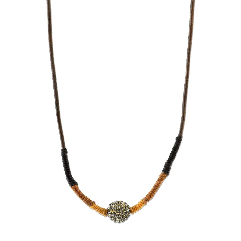 Flash Sale, Grab the Deals Fast Handmade Earrings T.R.U. Black Diamond Fireball Crystal Brown Leather Cord Linen Wrapped Necklace 28" Flash Sale, Grab the Deals Fast Handmade Earrings T.R.U. Black Diamond Fireball Crystal Brown Leather Cord Linen Wrapped Necklace 28"