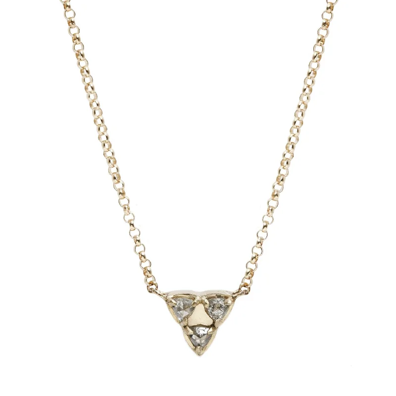 Season - End Clearance Elegant Earrings Three Triangle Diamond Necklace