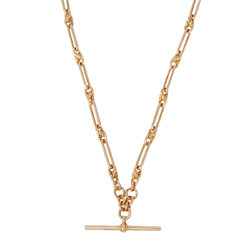 Limited - Time Offer Rose Gold Earrings Trombone Knot Albert Chain