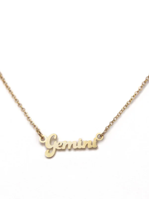 Season - End Clearance Minimalist Studs Zodiac Nameplate Necklace