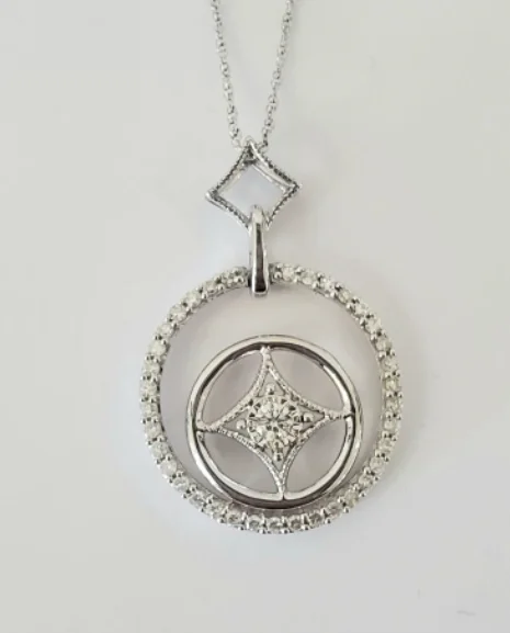 Shop Comfortably at Home Cluster Earrings 14kt White Gold Diamond Fashion Necklace