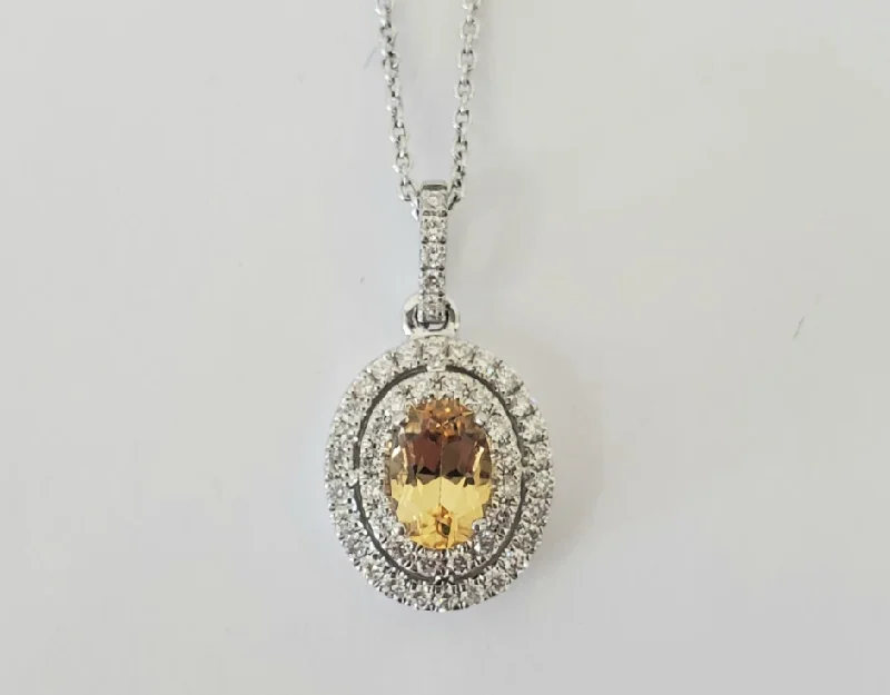 Huge Discounts, Unbeatable Offers Birthstone Pendant 14kt White Gold Golden Topaz and Diamond Halo Pendant Huge Discounts, Unbeatable Offers Birthstone Pendant 14kt White Gold Golden Topaz and Diamond Halo Pendant