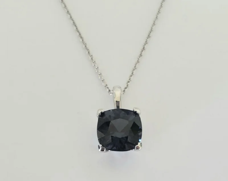 Black Friday - Style Deals All Week Long Handmade Jewelry 14kt White Gold Midnight Blue Spinel Pendant Black Friday - Style Deals All Week Long Handmade Jewelry 14kt White Gold Midnight Blue Spinel Pendant
