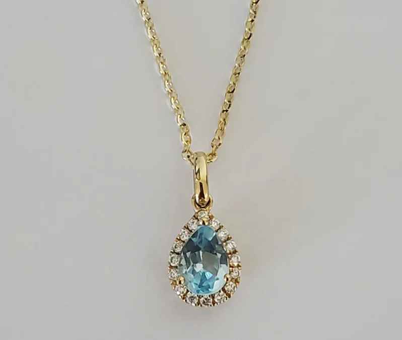 Black Friday - Style Deals All Week Long Statement Earrings 14kt Yellow Gold Blue Topaz and Diamond Pendant Black Friday - Style Deals All Week Long Statement Earrings 14kt Yellow Gold Blue Topaz and Diamond Pendant