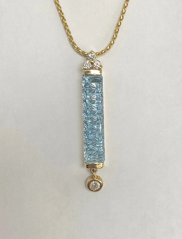 Huge Discounts, Unbeatable Offers Layered Bracelet 14kt Yellow Gold Custom Fantasy Cut Aquamarine and Diamond Pendant Huge Discounts, Unbeatable Offers Layered Bracelet 14kt Yellow Gold Custom Fantasy Cut Aquamarine and Diamond Pendant
