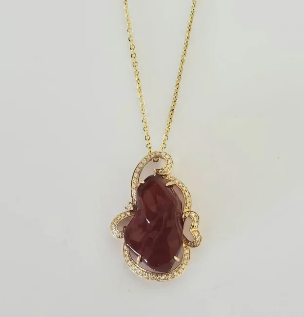 Flash Sale, Grab the Deals Fast Beautiful Jewelry 14kt Yellow Gold Mexican Fire Opal and Diamond Pendant Flash Sale, Grab the Deals Fast Beautiful Jewelry 14kt Yellow Gold Mexican Fire Opal and Diamond Pendant