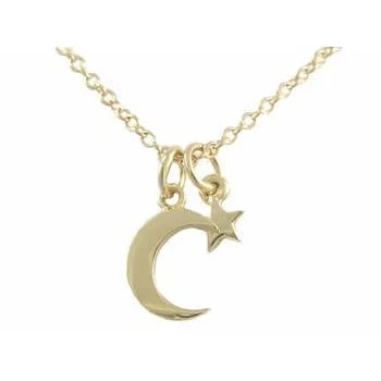 Don't Miss Your Chance Crystal Pendant Baby Moon and Star Necklace