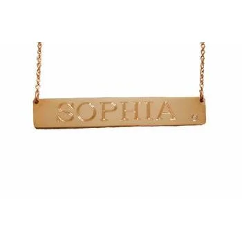 Exclusive Offers for Our Valued Customers Handmade Pendant Bar Nameplate Necklace