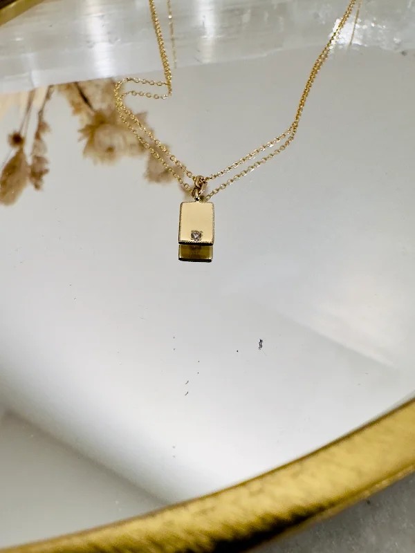 Buy More, Save More Rose Gold Bangle DIAMOND MIRROR PENDANT