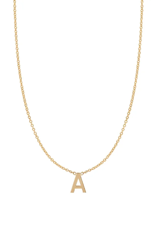 Don't Miss Your Chance Luxury Earrings Fine Centered Initial Necklace - 14K Yellow