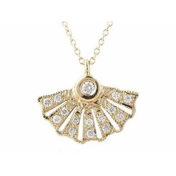 Season - End Clearance Zirconia Ring Fan Necklace