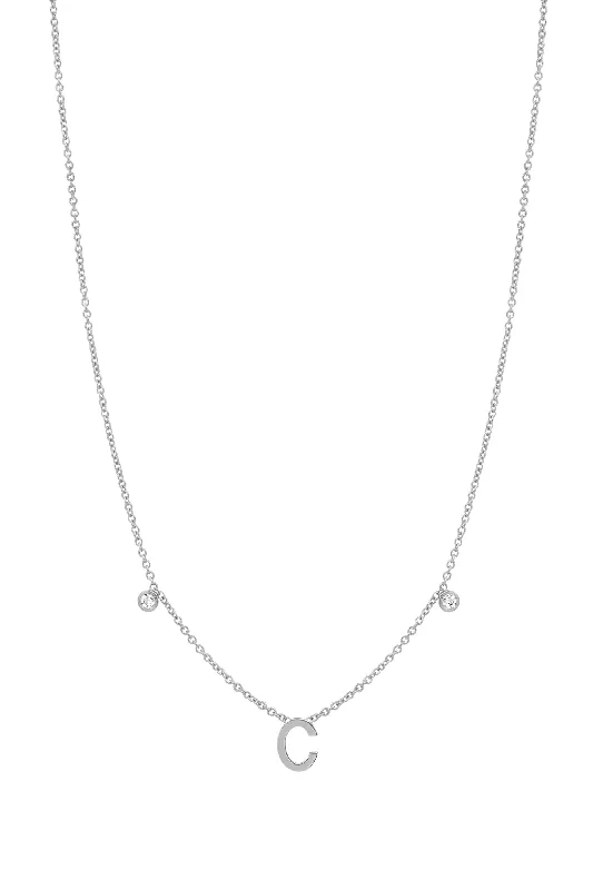 Flash Sale, Grab the Deals Fast Fashionable Earrings Initial and Diamonds Necklace - 14k White Flash Sale, Grab the Deals Fast Fashionable Earrings Initial and Diamonds Necklace - 14k White