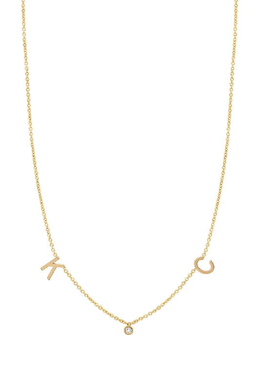 Unbeatable Savings Await Locket Necklace Large Initials and Diamond Necklace