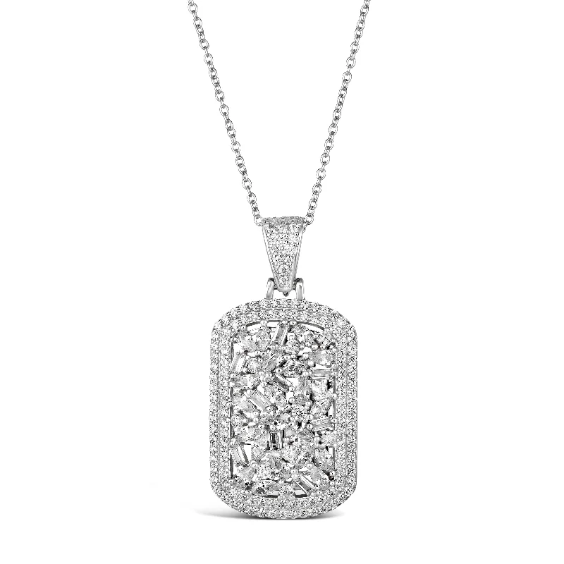 Big Savings, Big Smiles Gold Necklace Olivia 48 Diamond Dog Tag