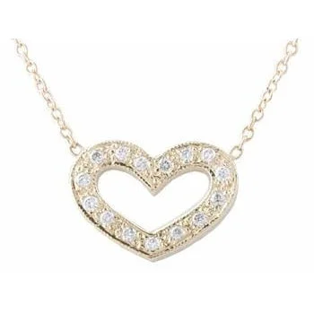 Limited - Time Offer Bold Jewelry Pave Open Heart Necklace