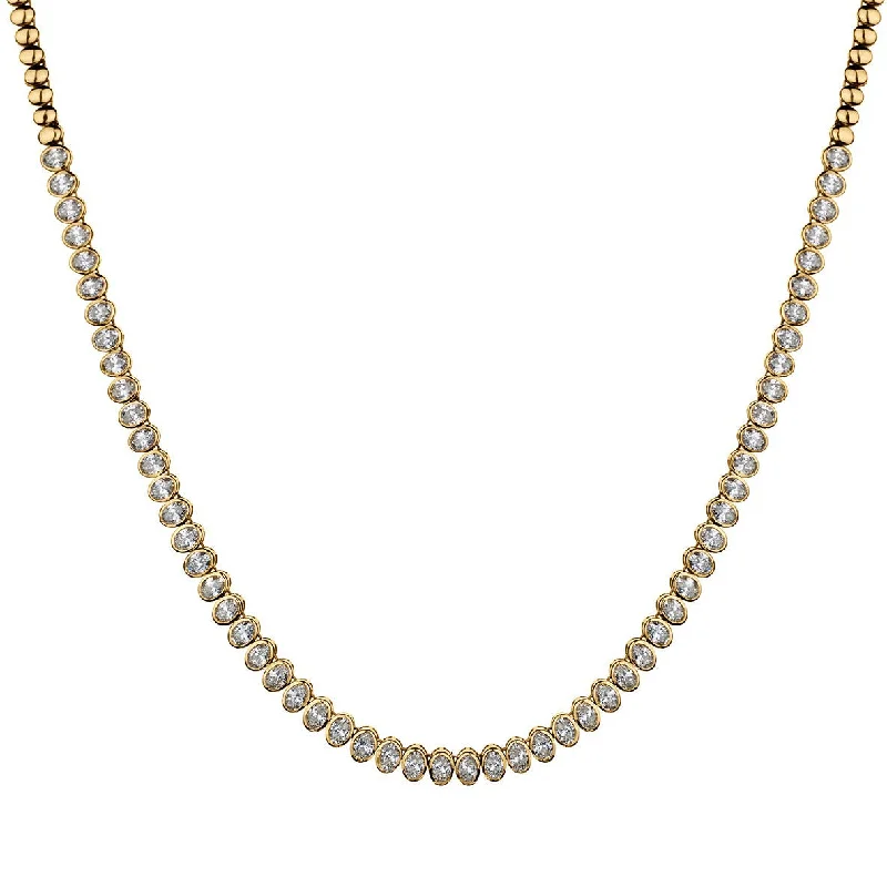 Shop Now, Save Big Bucks Sapphire Pendant OVAL BEZEL SET DIAMOND TENNIS NECKLACE