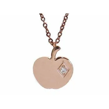 Shop Comfortably at Home Gemstone Bracelet Small Gold Apple Necklace