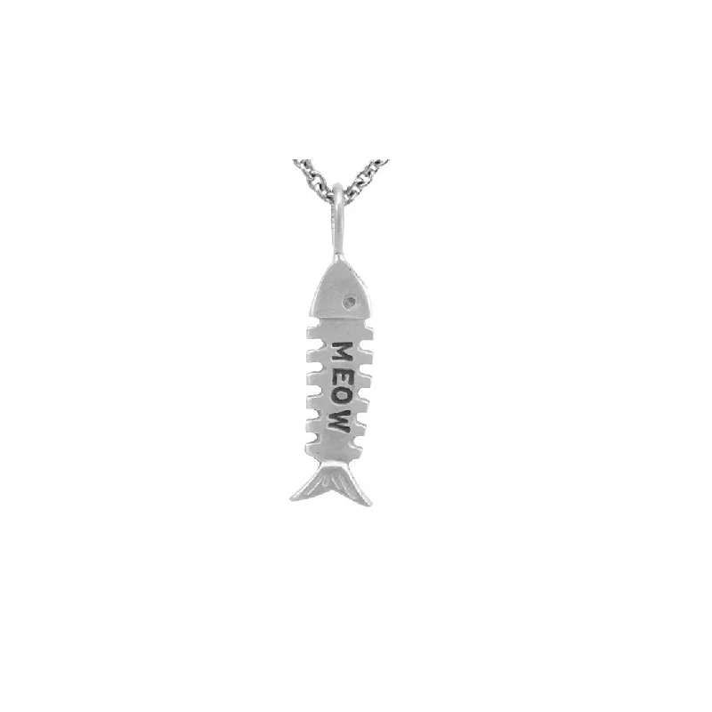 Flash Sale, Grab the Deals Fast Statement Necklace Sterling Silver Cat Meow Pendant