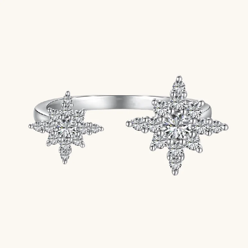 Massive Clearance Sale Cross Pendant Silver Adjustable Star Ring