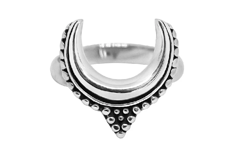 Exclusive Offers for Our Valued Customers Delicate Necklace Silver Crescent Ring