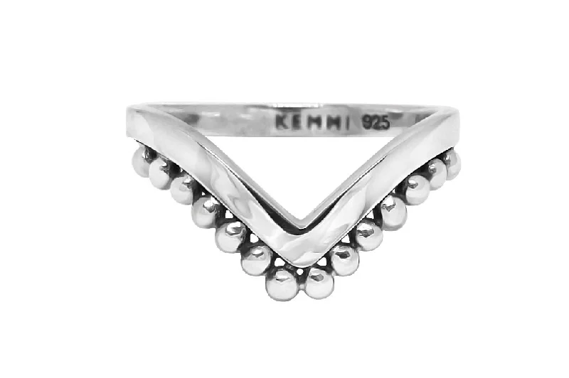 Big Savings, Big Smiles Sterling Bracelet Silver Dot V Ring