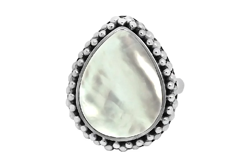Don't Miss Your Chance Layered Bracelet Silver Mother of Pearl Galaxy Ring