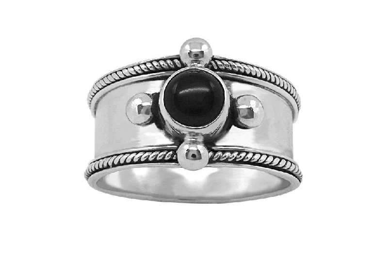 Flash Sale, Grab the Deals Fast Precious Jewelry Silver Black Onyx Chloe Ring