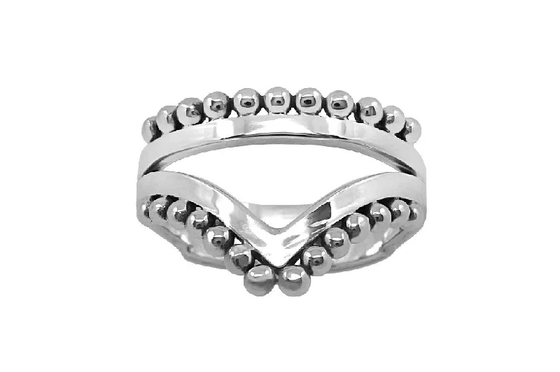 New Arrivals on Discount Sapphire Earrings Silver Peakdot Ring