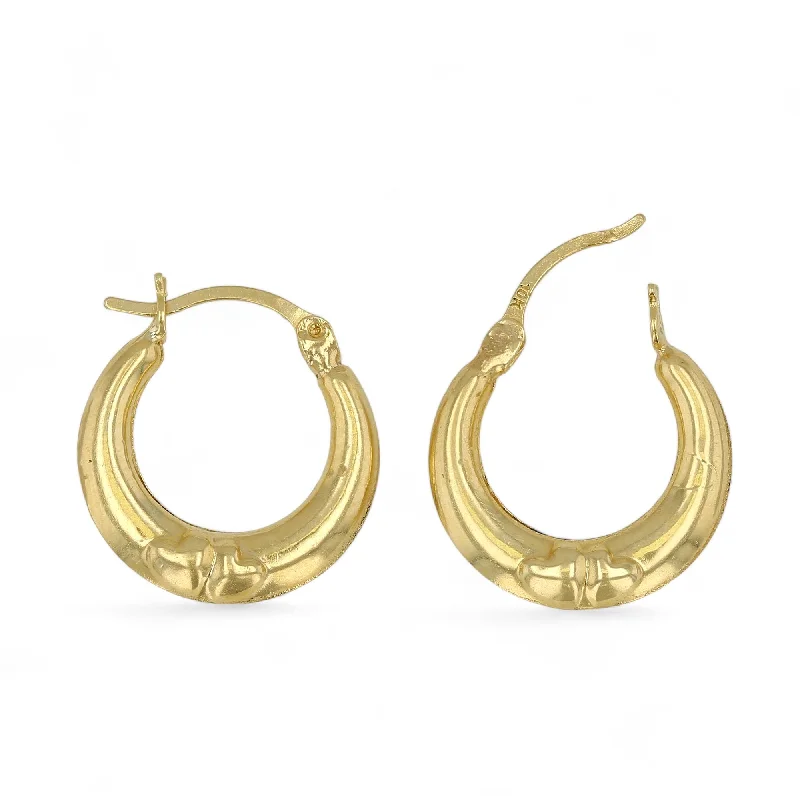Clearance Sale Handmade Bracelet 10k Yellow Gold Hoops-10178
