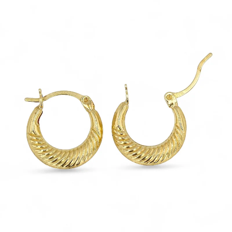 Big Savings, Big Smiles Choker Necklace 10k Yellow Gold Hoops-227658