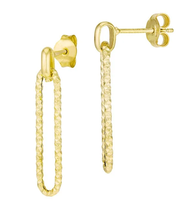 Buy More, Save More Sapphire Earrings 14 Karat Yellow Dangle Earrings