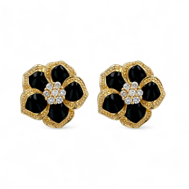 Exclusive Offers for Our Valued Customers Silver Pendant 14K Yellow solid gold 1CT natural diamonds onyx clover omega studs-527273
