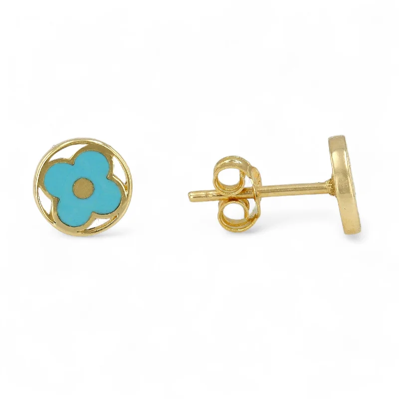 Buy More, Save More Wedding Bracelet 14K Yellow Gold Blue Enamel Studs Flower-227625 Buy More, Save More Wedding Bracelet 14K Yellow Gold Blue Enamel Studs Flower-227625