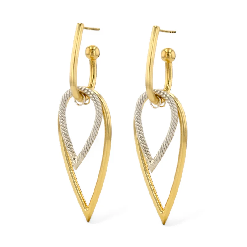 Flash Sale Black Diamond Ring 14K Yellow gold drop studs multiple use-12216