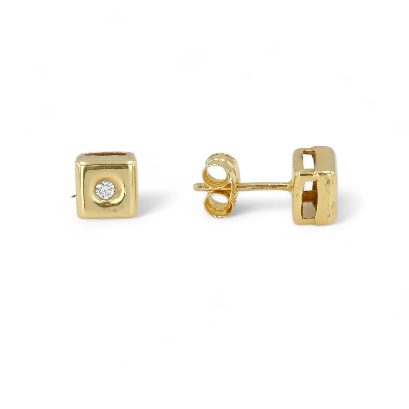 Massive Clearance Sale Wedding Band 14K Yellow Gold Studs With Diamonds-227660